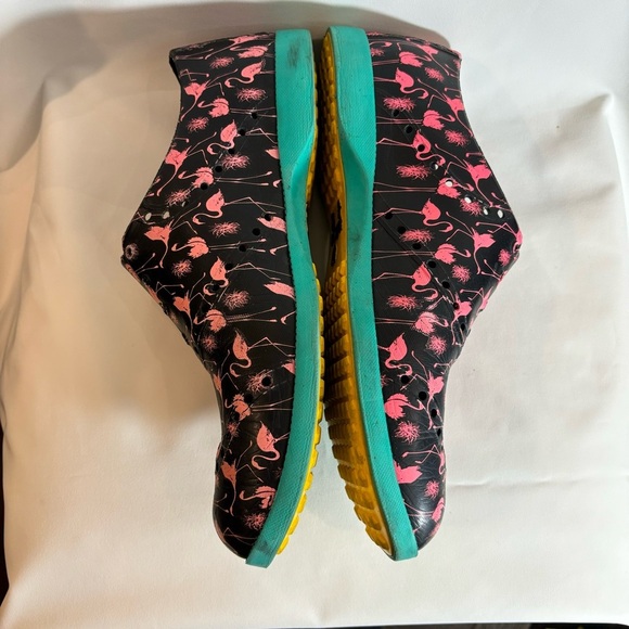 BIION Sz 11 Slip On Golf Shoes Flamingo Pattern Wing Tip Perforation Anti-Slip - Picture 4 of 9